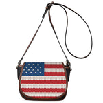 American Flag Knitted Print Saddle Bag