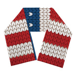 American Flag Knitted Print Scarf