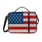 American Flag Knitted Print Shoulder Strap Bible Bag