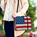 American Flag Knitted Print Shoulder Strap Bible Bag