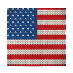 American Flag Knitted Print Silk Bandana