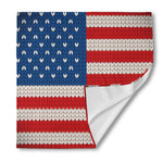 American Flag Knitted Print Silk Bandana