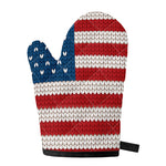 American Flag Knitted Print Single Oven Mitt