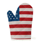 American Flag Knitted Print Single Oven Mitt