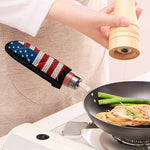 American Flag Knitted Print Skillet Handle Cover