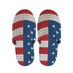 American Flag Knitted Print Slippers