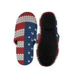 American Flag Knitted Print Slippers