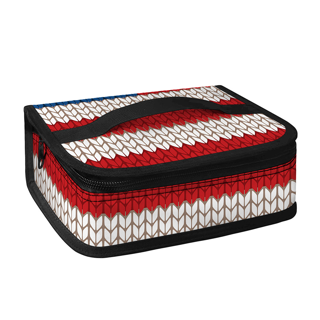 American Flag Knitted Print Small Lunch Bag