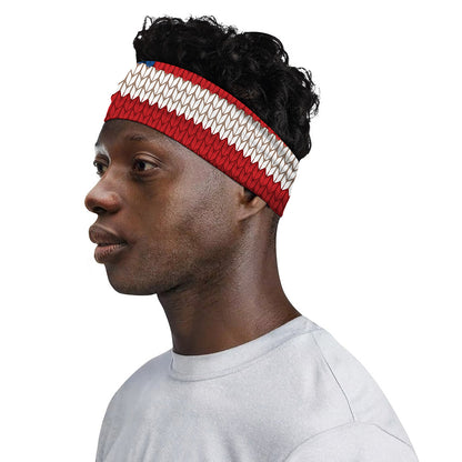 American Flag Knitted Print Sports Headband