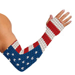 American Flag Knitted Print Sun Protection Arm Sleeves