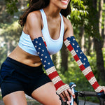 American Flag Knitted Print Sun Protection Arm Sleeves
