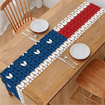 American Flag Knitted Print Table Runner