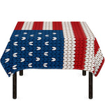 American Flag Knitted Print Tablecloth