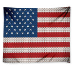 American Flag Knitted Print Tapestry