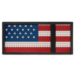 American Flag Knitted Print Trifold Wallet