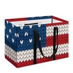 American Flag Knitted Print Utility Tote Bag