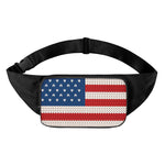American Flag Knitted Print Waist Bag