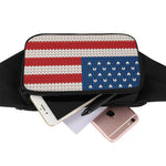 American Flag Knitted Print Waist Bag