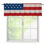 American Flag Knitted Print Window Valance