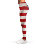 American Flag Knitted Print Women's Leggings