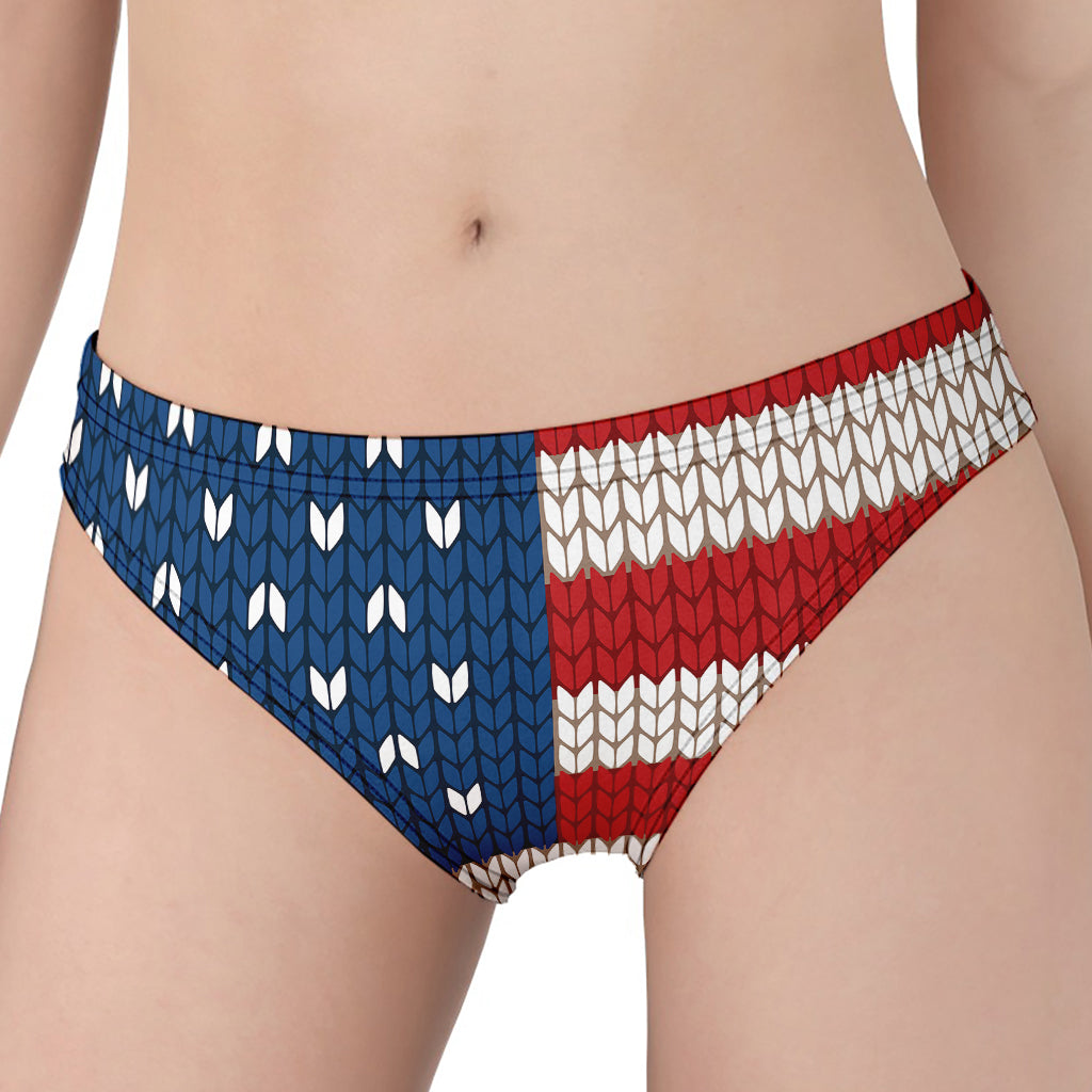 American Flag Knitted Print Women's Panties