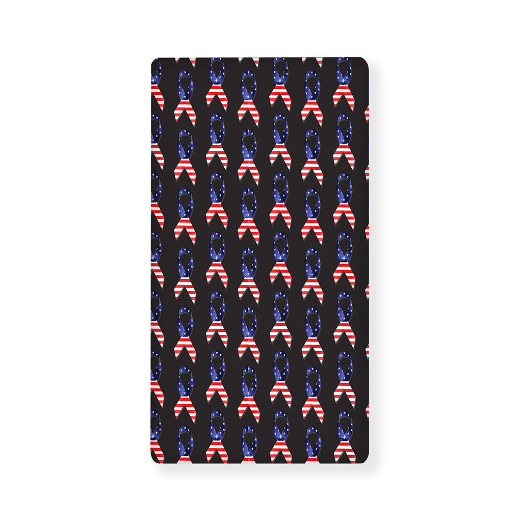 American Flag Ribbon Pattern Print Baby Crib Sheet