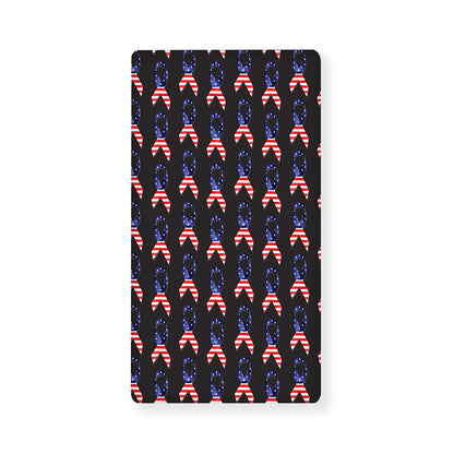 American Flag Ribbon Pattern Print Baby Crib Sheet