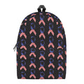 American Flag Ribbon Pattern Print School Backpack