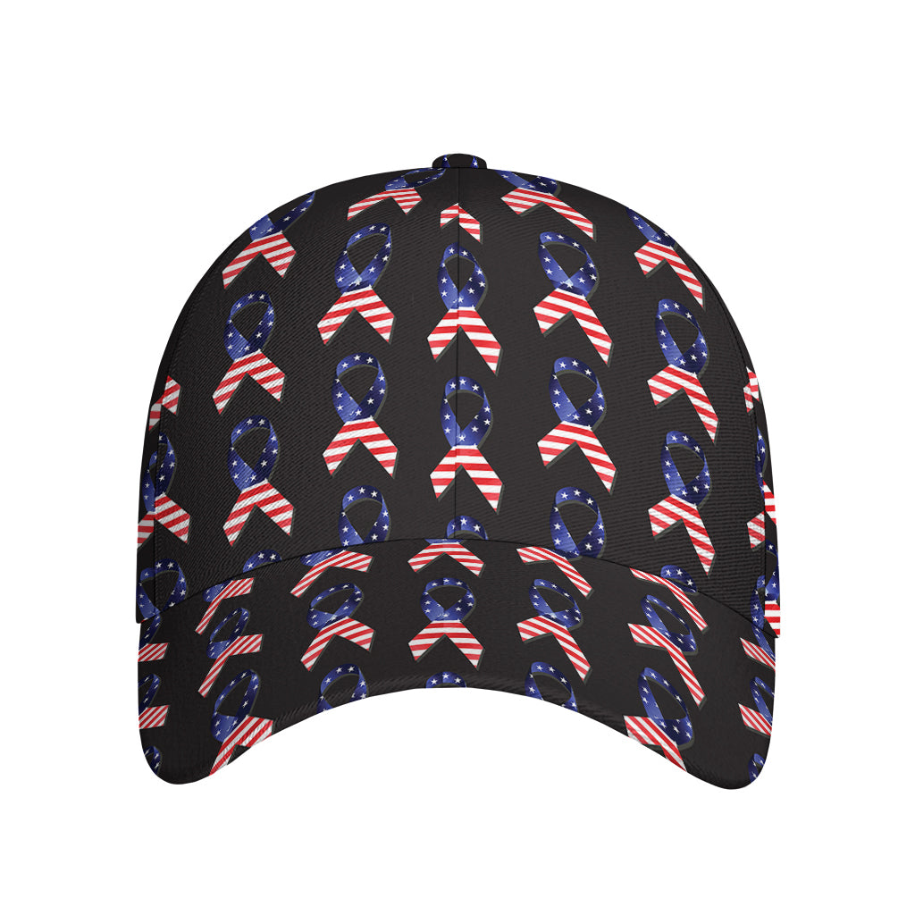 American Flag Ribbon Pattern Print Baseball Cap