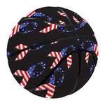 American Flag Ribbon Pattern Print Basketball