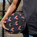 American Flag Ribbon Pattern Print Basketball