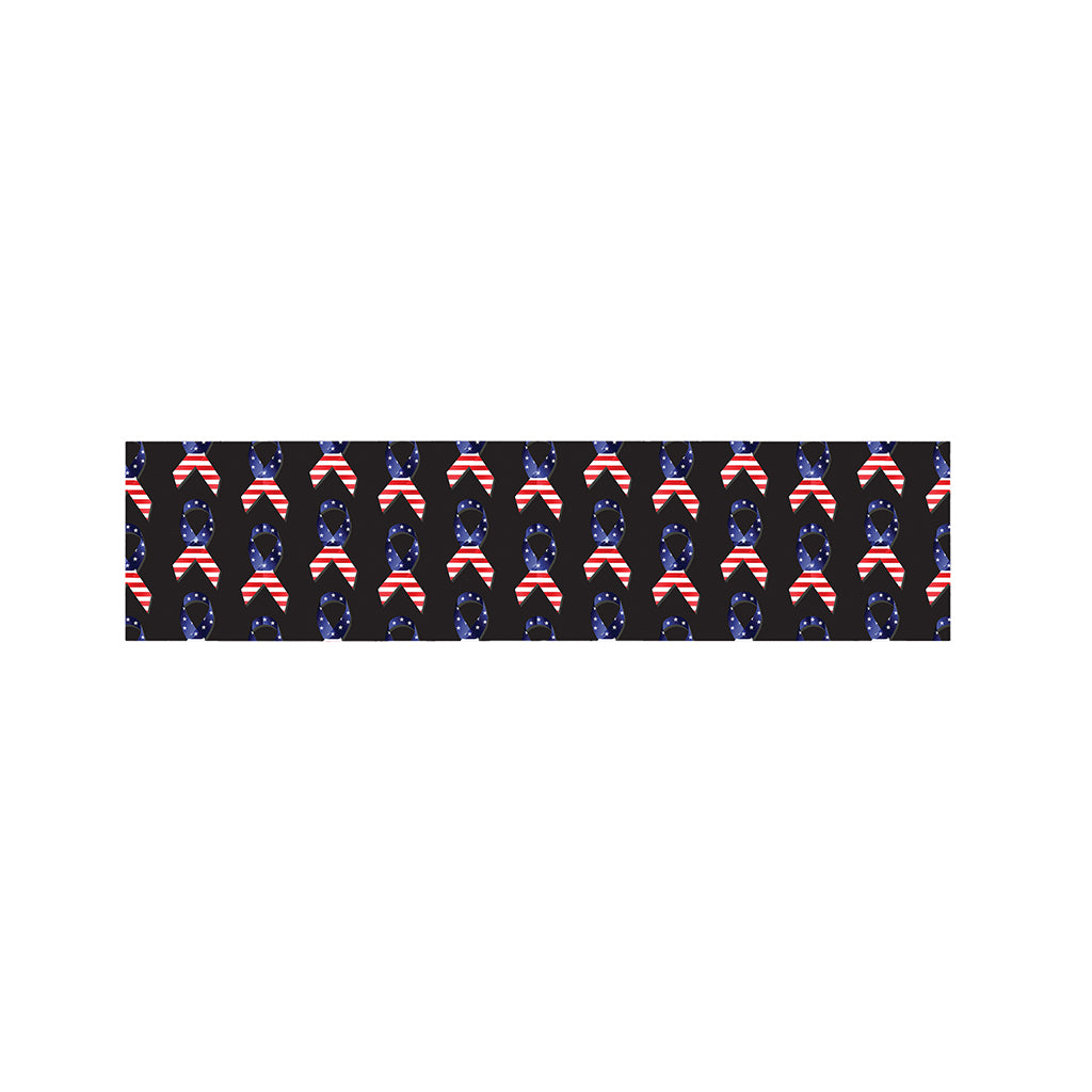 American Flag Ribbon Pattern Print Bed Runner