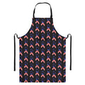 American Flag Ribbon Pattern Print Bib Apron With Pocket