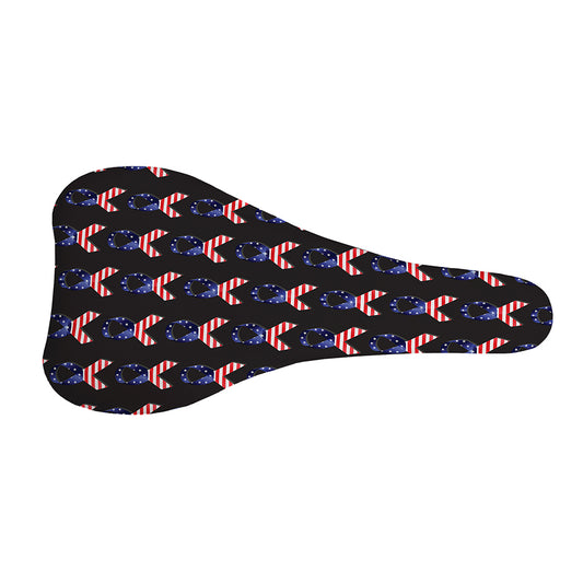 American Flag Ribbon Pattern Print Bicycle Seat Cover