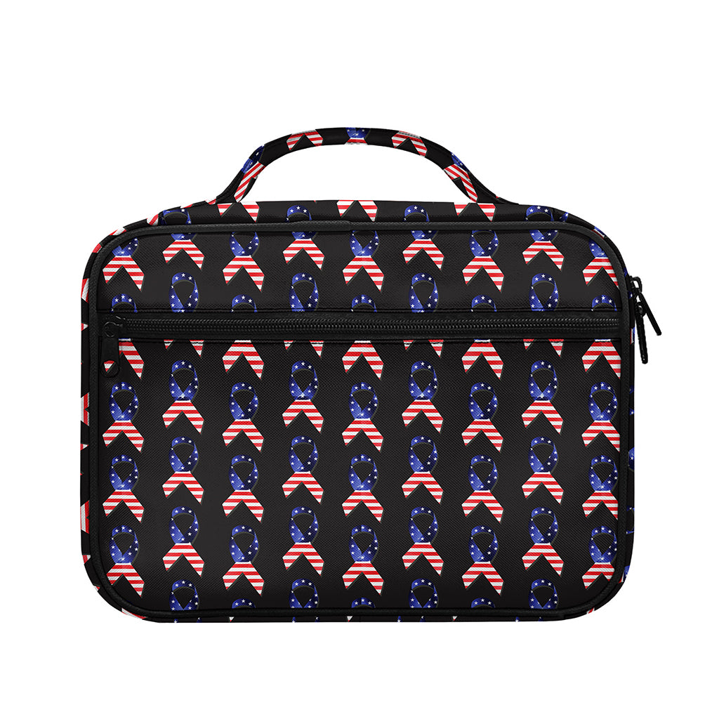 American Flag Ribbon Pattern Print Briefcase Bible Bag