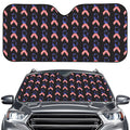 American Flag Ribbon Pattern Print Car Windshield Sun Shade