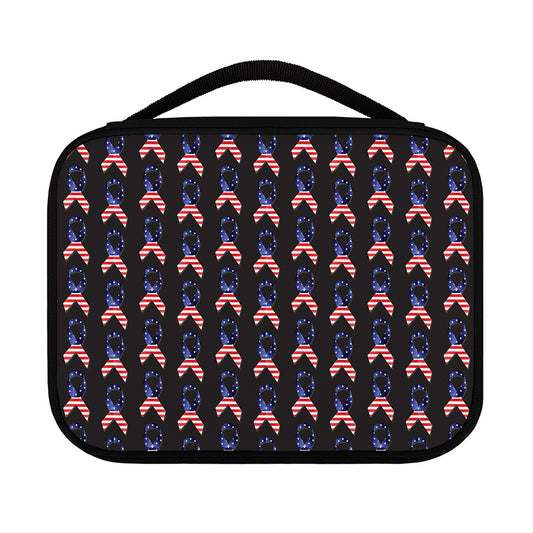 American Flag Ribbon Pattern Print Classic Bible Case