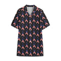 American Flag Ribbon Pattern Print Cotton Hawaiian Shirt
