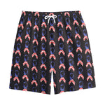 American Flag Ribbon Pattern Print Cotton Shorts