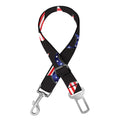 American Flag Ribbon Pattern Print Dog Seat Belt