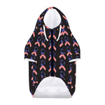 American Flag Ribbon Pattern Print Dog Zip Up Hoodie