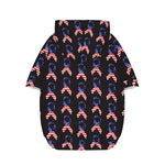 American Flag Ribbon Pattern Print Dog Zip Up Hoodie