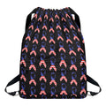 American Flag Ribbon Pattern Print Drawstring Backpack
