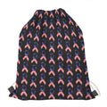 American Flag Ribbon Pattern Print Drawstring Bag