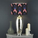 American Flag Ribbon Pattern Print Drum Lamp Shade