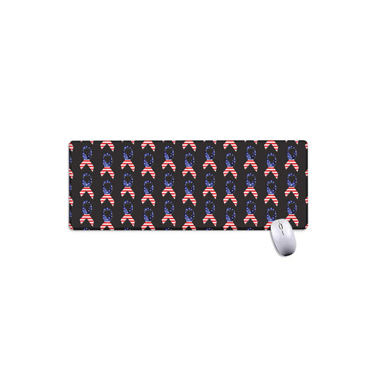American Flag Ribbon Pattern Print Extended Mouse Pad