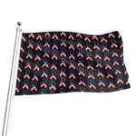 American Flag Ribbon Pattern Print Flag
