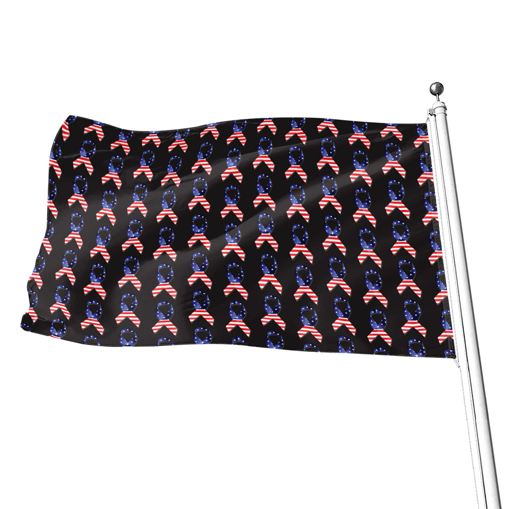American Flag Ribbon Pattern Print Flag