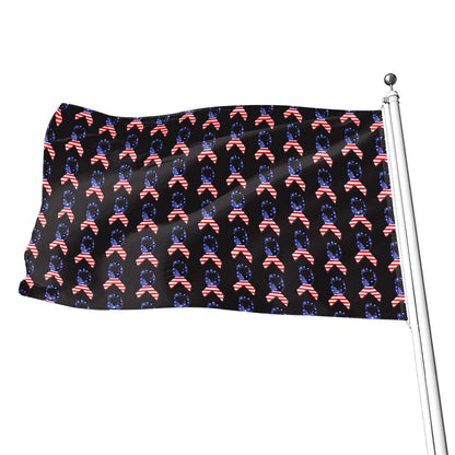 American Flag Ribbon Pattern Print Flag