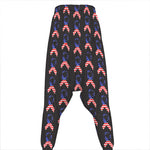 American Flag Ribbon Pattern Print Hammer Pants